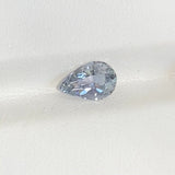 1.68 ct Silver Grey Sapphire Pear Natural Unheated