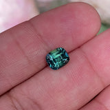 2.06 ct Bluish Green Sapphire Cushion Natural Unheated Madagascar