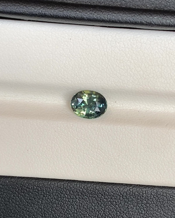 Bluish Green Oval Madagascar Sapphire Unheated Gemstone