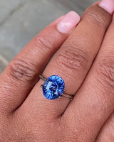 5.30 ct Vivid Medium Blue Sapphire Oval Heated GIA Certified