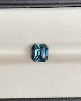 Bluish Green Square Emerald Cut Madagascar Sapphire Unheated Gem