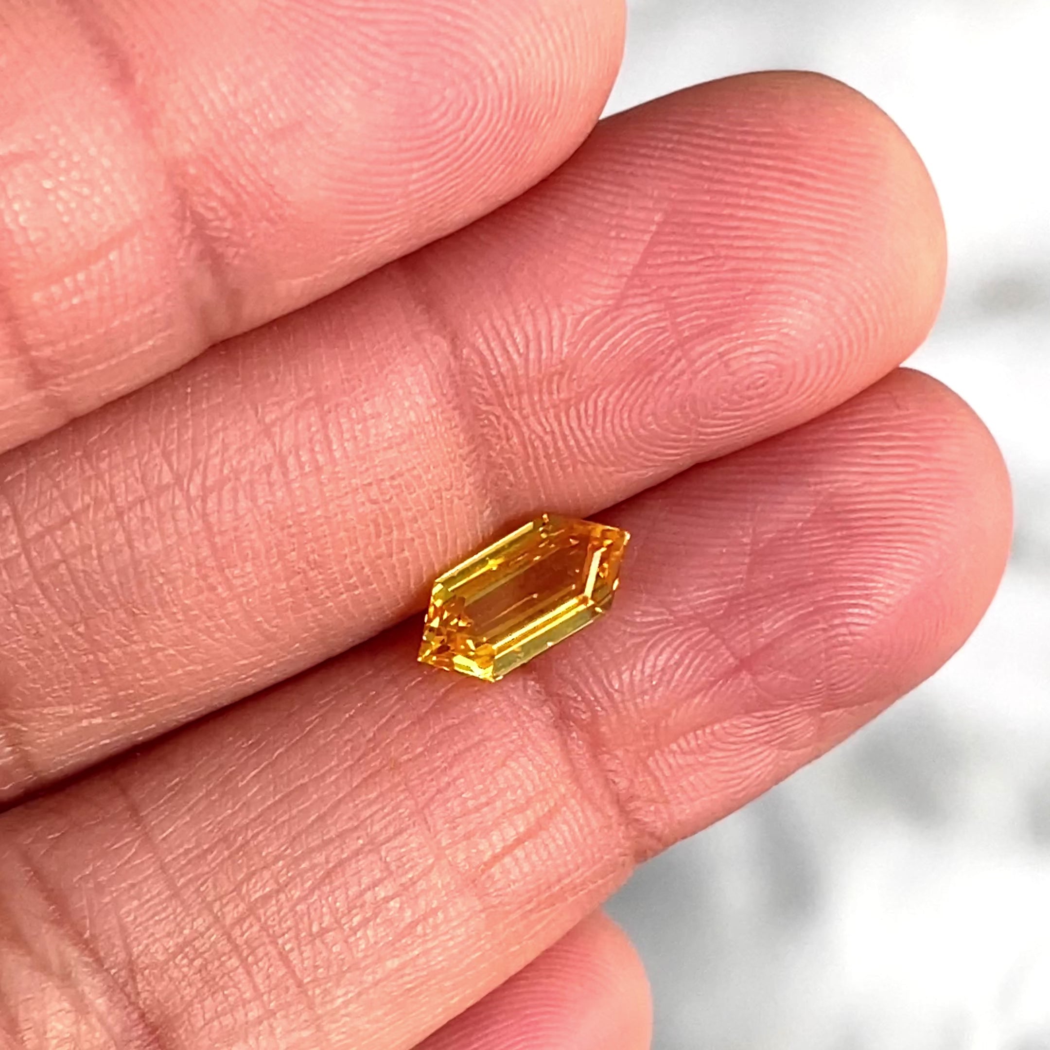 1.59 ct Yellow Sapphire Fancy Step Cut Natural Heated Gems