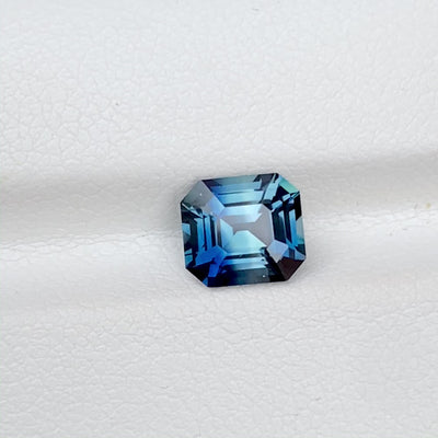 2.12 ct Teal Sapphire Emerald Cut Natural Unheated Gemstones