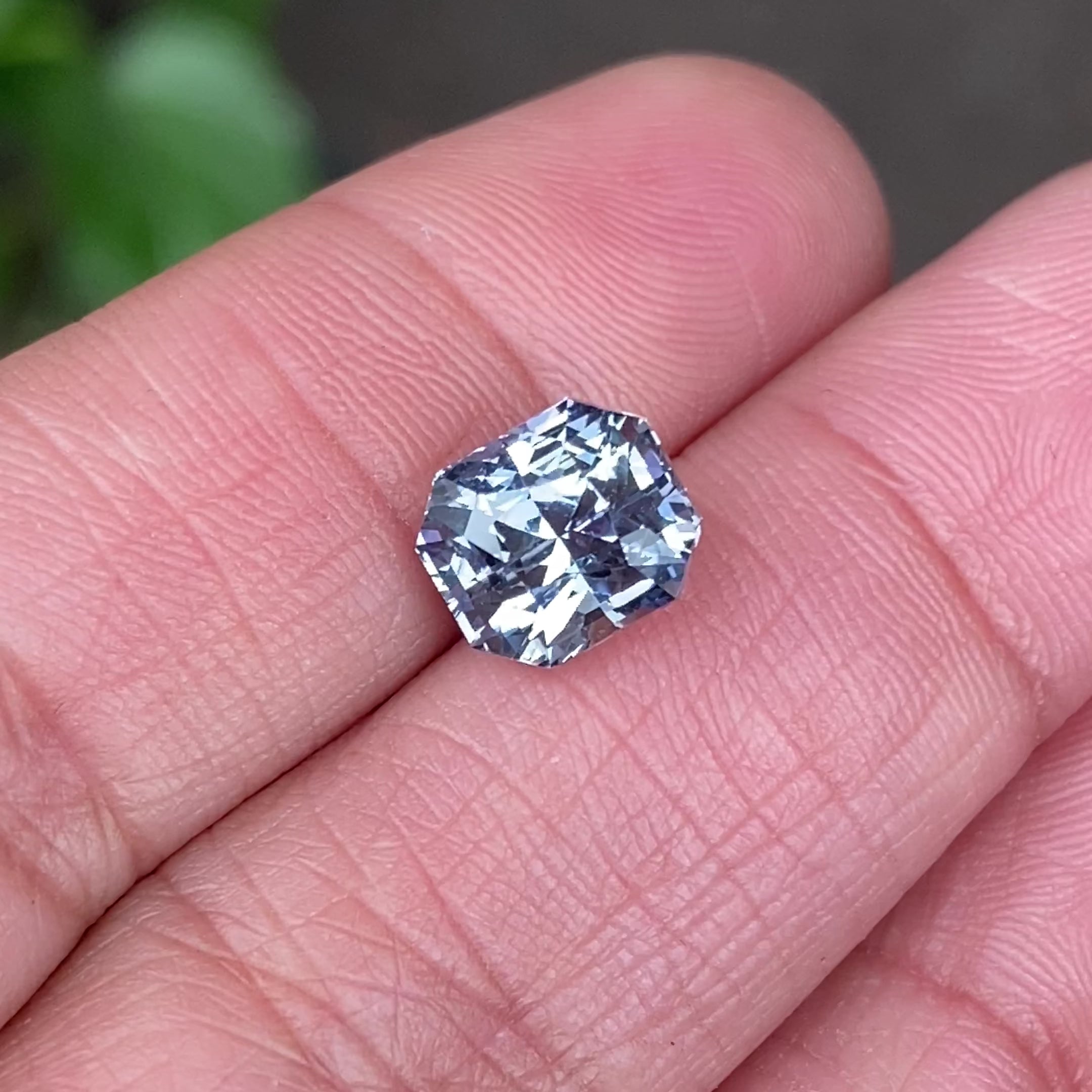4.00 ct Grey Blue Sapphire Radiant Cut Natural Unheated Gems