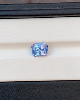 3.16 ct Medium Blue Ceylon Sapphire Radiant Cut Unheated Gem