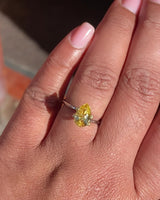 2.06 ct Yellow Sapphire Pear Shape Natural Unheated Gems