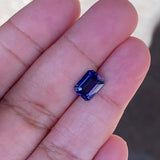 2.66 ct Royal Blue Sapphire Emerald Cut Natural Heated Sri Lanka