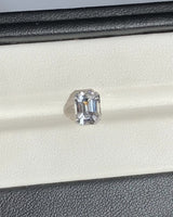 2.56 ct Colourless Emerald Cut Ceylon Sapphire Heated Gemstone