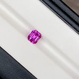 1.62 ct Hot Pink Emerald Cut Sapphire Unheated