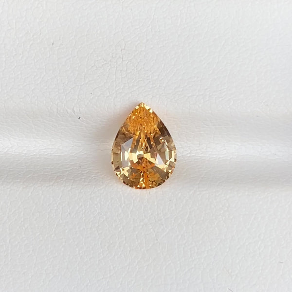 1.91 ct Apricot Sapphire Pear Natural Unheated