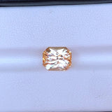 3.75 ct Sunset Peach Sapphire Radiant Cut Natural Heated Sri Lanka