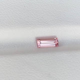 0.41 ct Padparadscha Sapphire Baguette Cut Natural Heated