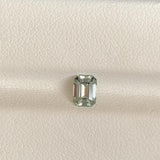 0.65 ct Green Emerald Cut Madagascar Sapphire Unheated Gem