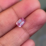 1.53 ct Pink Sapphire Emerald Cut Natural Unheated