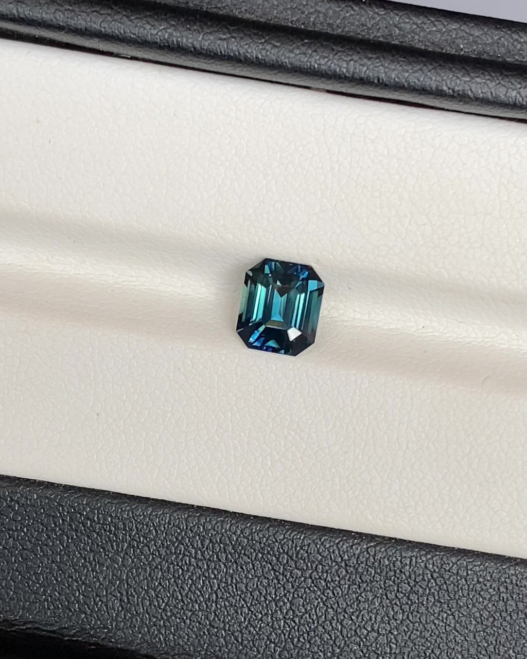Bluish Green Emerald Cut Madagascar Sapphire