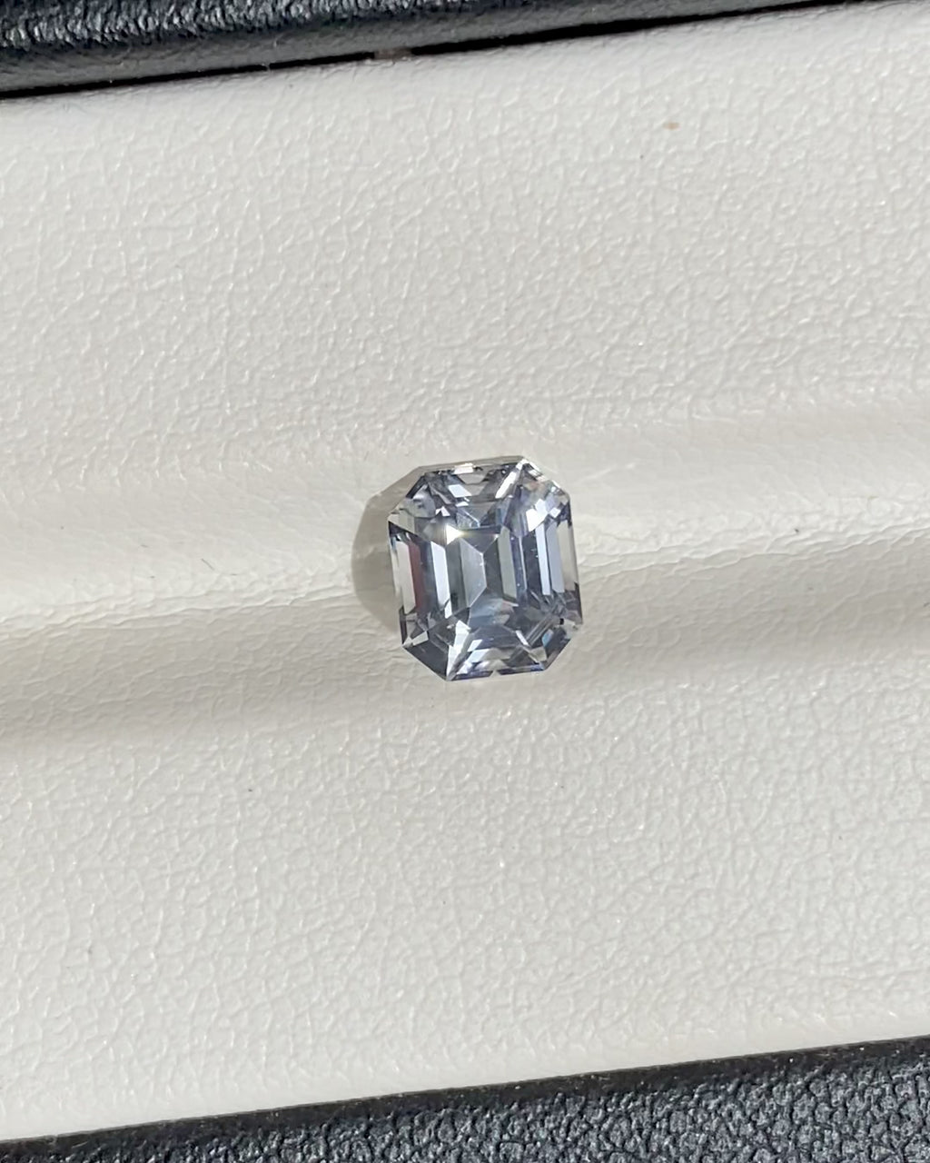 1.71 ct Colourless Emerald Cut Ceylon Sapphire 
