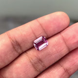 2.55 ct Dusky Pink Sapphire Emerald Cut Natural GIA Certified Unheated