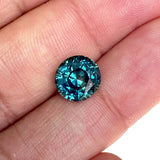 3.68 ct Teal Sapphire Oval Natural Unheated