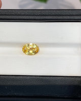 3.62 ct Vivid Yellow Sapphire Oval Shape Natural GIA Unheated