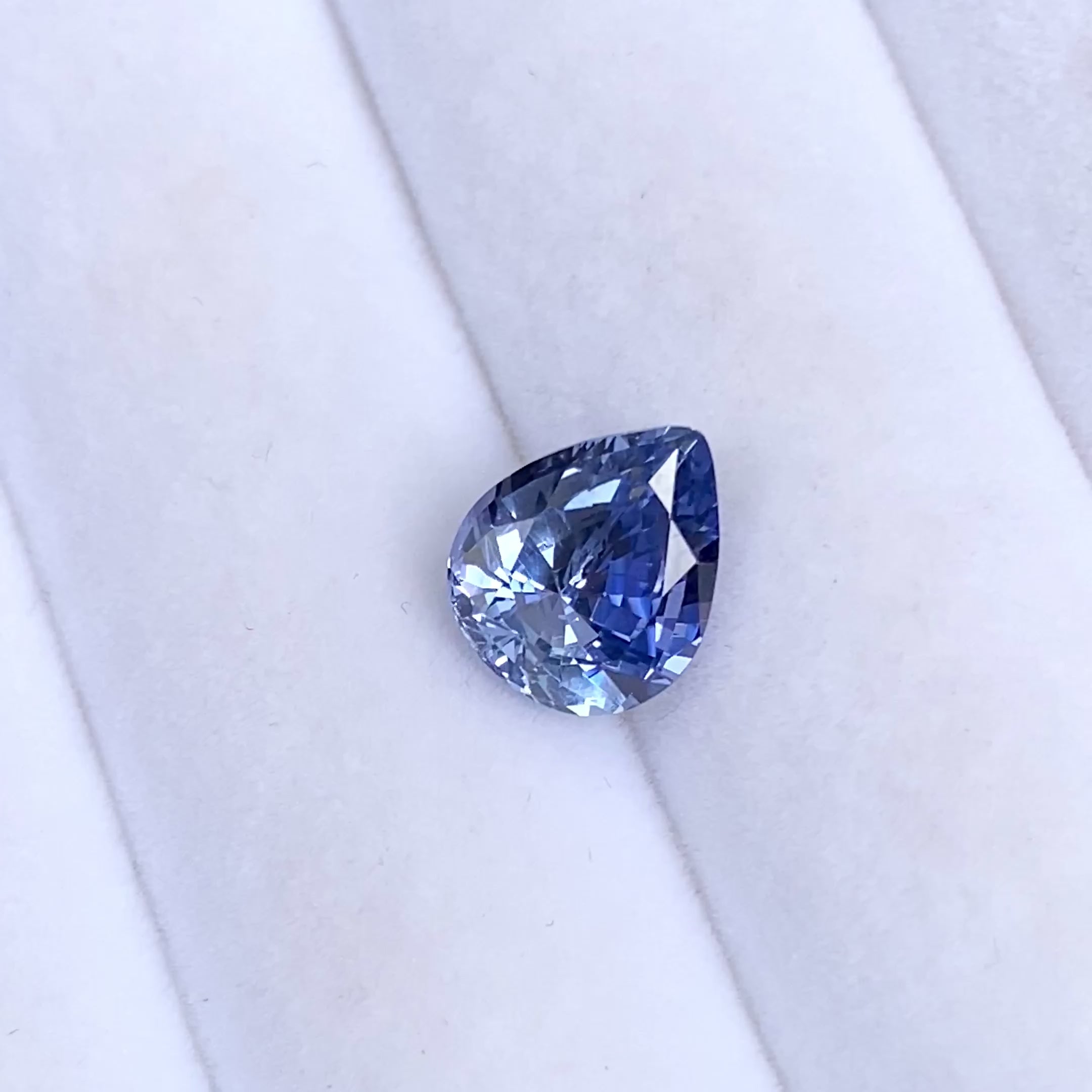 3.44 ct Blue Sapphire	Pear Natural Unheated Gems