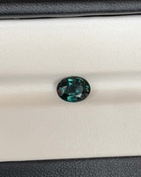 1.65 ct Dark Teal Oval Madagascar Sapphire Heated Gemstone