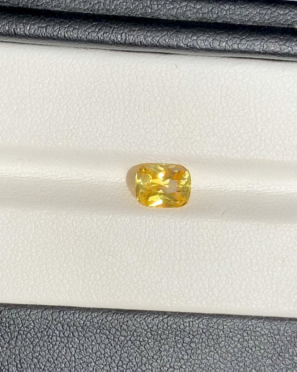 1.51 ct Yellow Rectangular Cushion Ceylon Sapphire Heated Gem