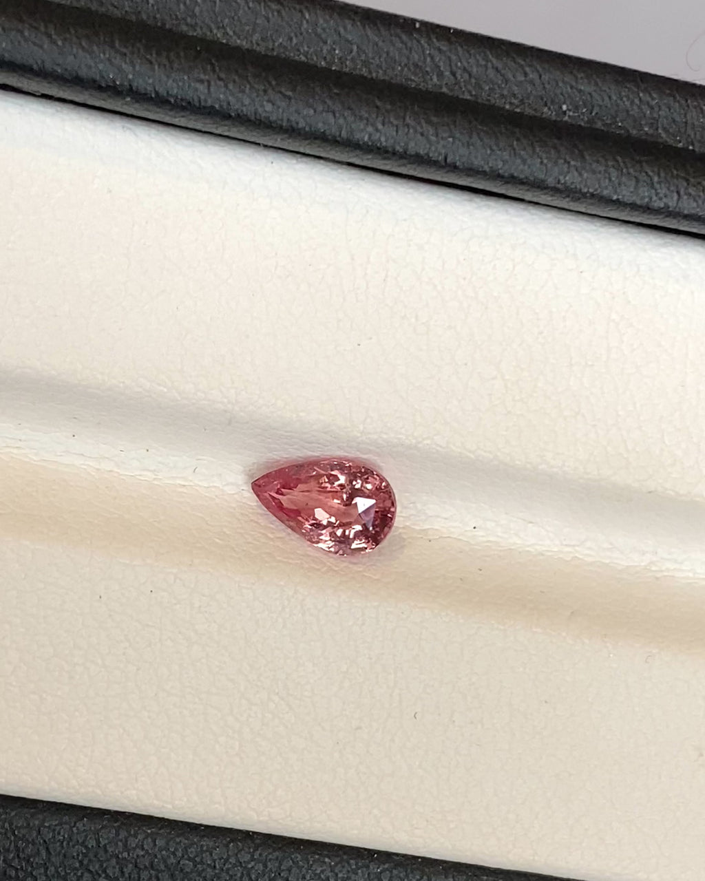 1.01 ct Sunset Padparadscha Pear Madagascar Sapphire Heated Gemstone