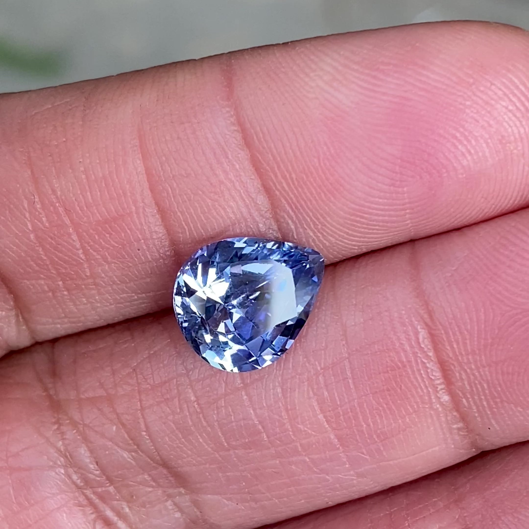 3.44 ct Blue Sapphire	Pear Natural Unheated Gems