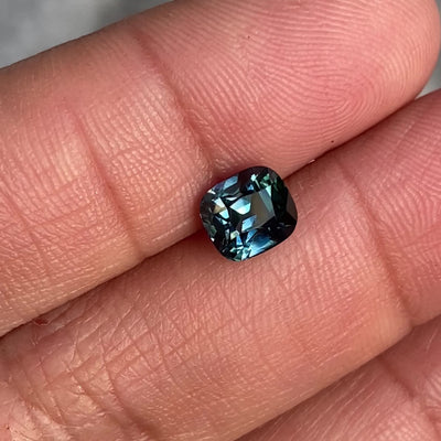 1.57 ct Teal Sapphire Cushion Shape Natural Unheated Gems