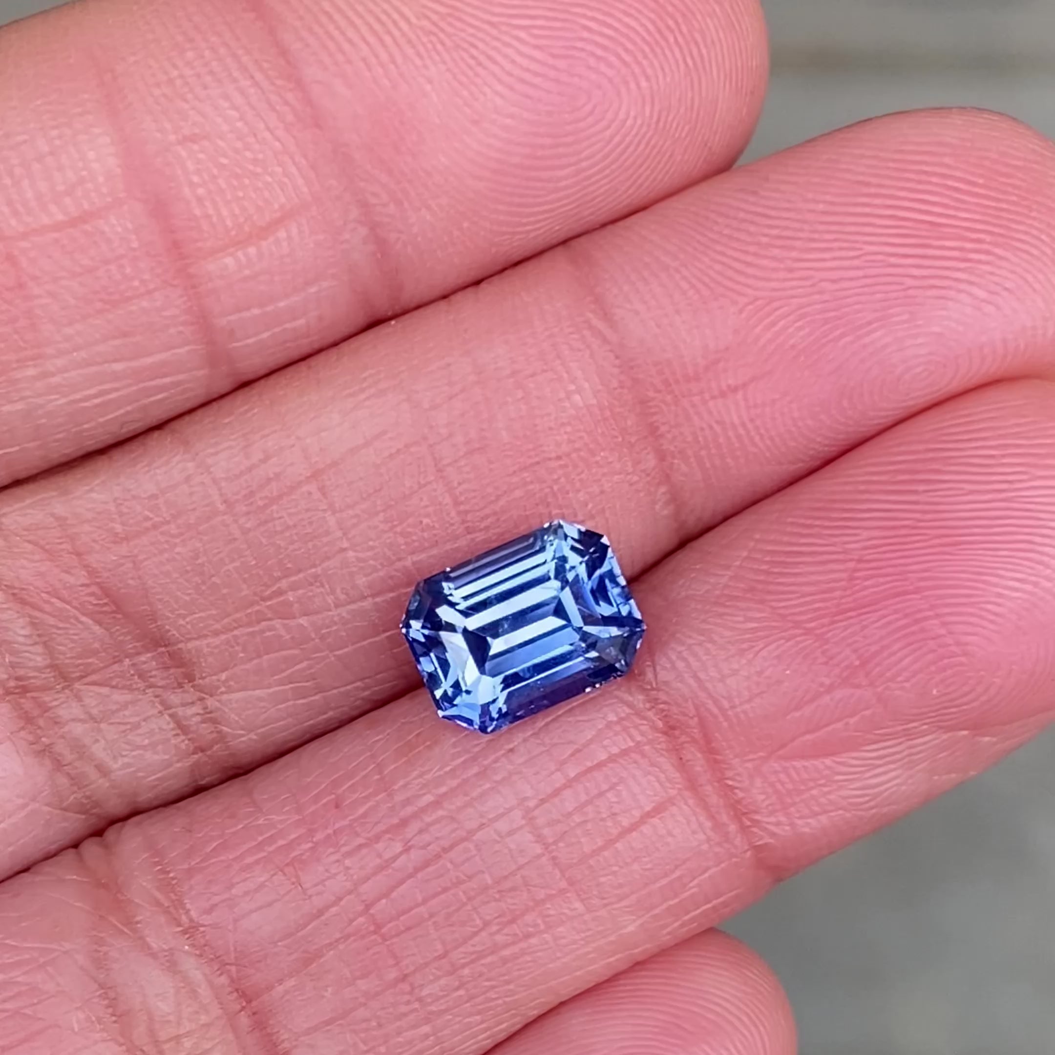 3.36 ct Blue Sapphire Emerald Cut Natural Unheated GIA Certified Gems