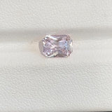 1.54 ct Pastel Pink Sapphire Radiant Cut Natural Heated
