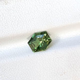 1.78 ct Madagascar Green Sapphire Hexagon Cut Natural Unheated