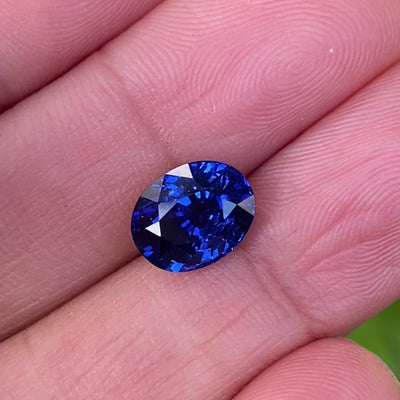 3.07 ct Blue Sapphire Oval Natural Heated GIA Certified Gems