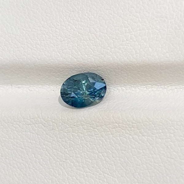 1.32 ct Teal Green Sapphire Oval Natural Unheated