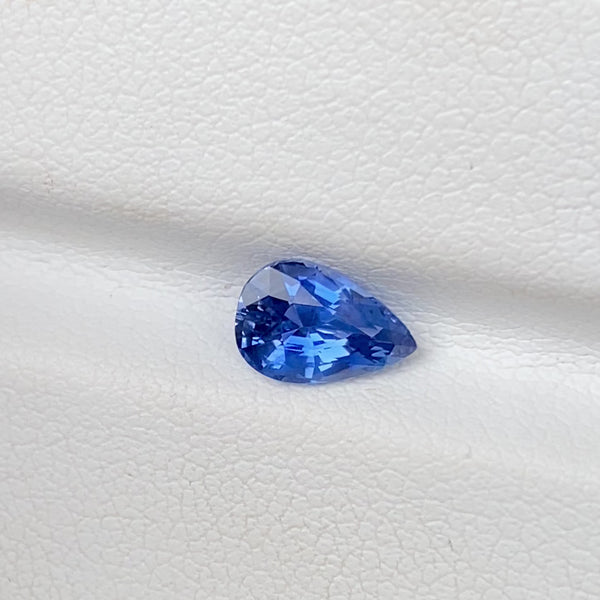 1.08 ct Cornflower Blue Ceylon Sapphire Pear Natural Unheated