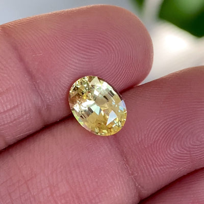 2.16 ct Yellow Sapphire Oval Shape Natural Unheated Gemstones