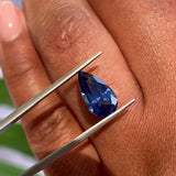 3.56 ct Blue Sapphire Ceylon Pear Heated GIA Certified