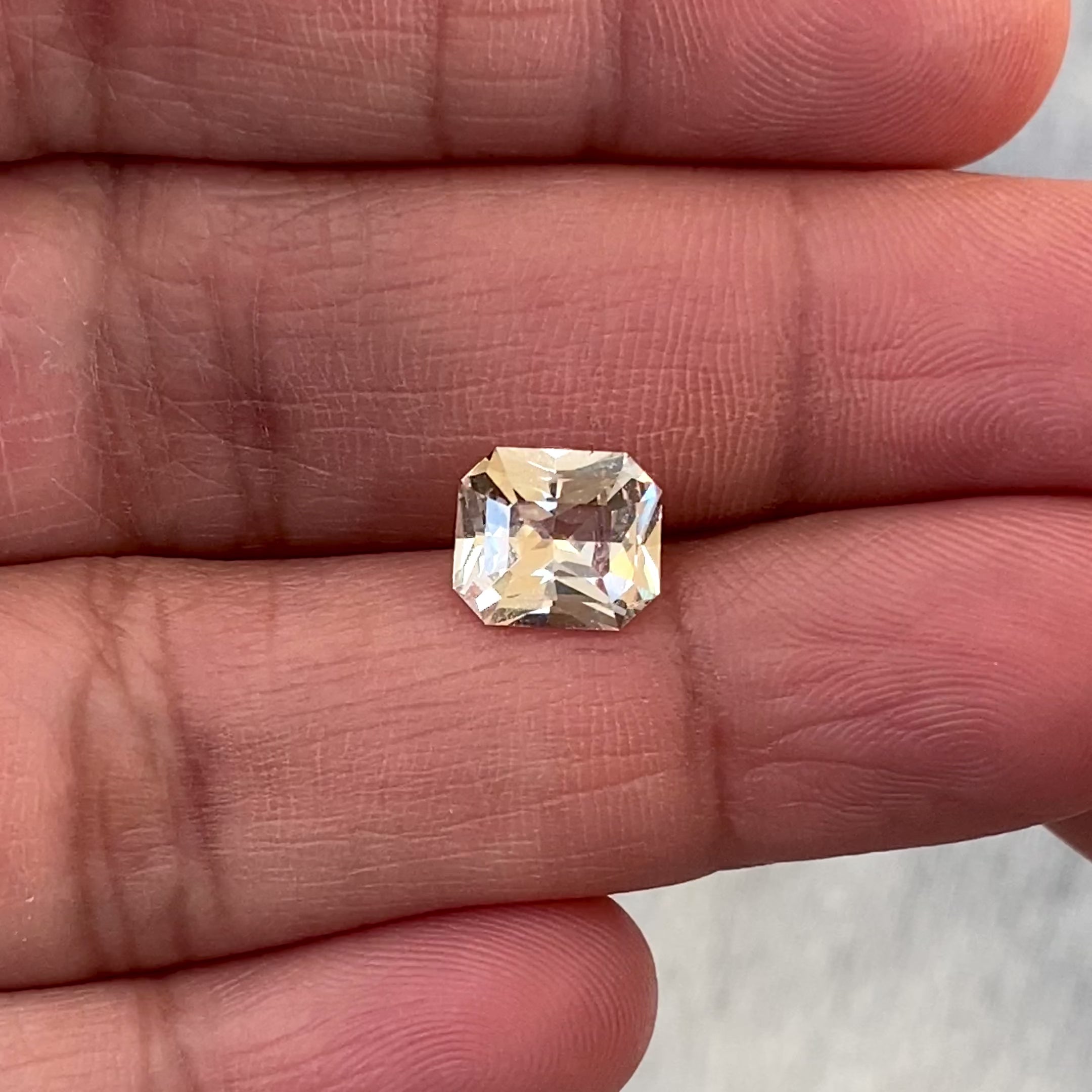 2.21 ct Champagne Sapphire Radiant Cut Natural Heated Gems