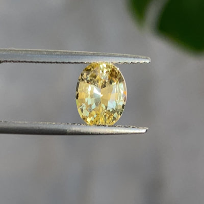 2.16 ct Yellow Sapphire Oval Shape Natural Unheated Gemstones
