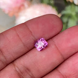 2.06 ct Pink Sapphire Square Radiant Natural Heated Ceylon