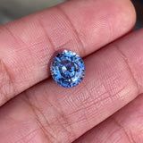 3.62 ct Vivid Sky Blue Sapphire Ovalish Natural Unheated