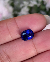 3.70 ct Royal Blue Cushion Sapphire GIA Heated Gem Ceylon