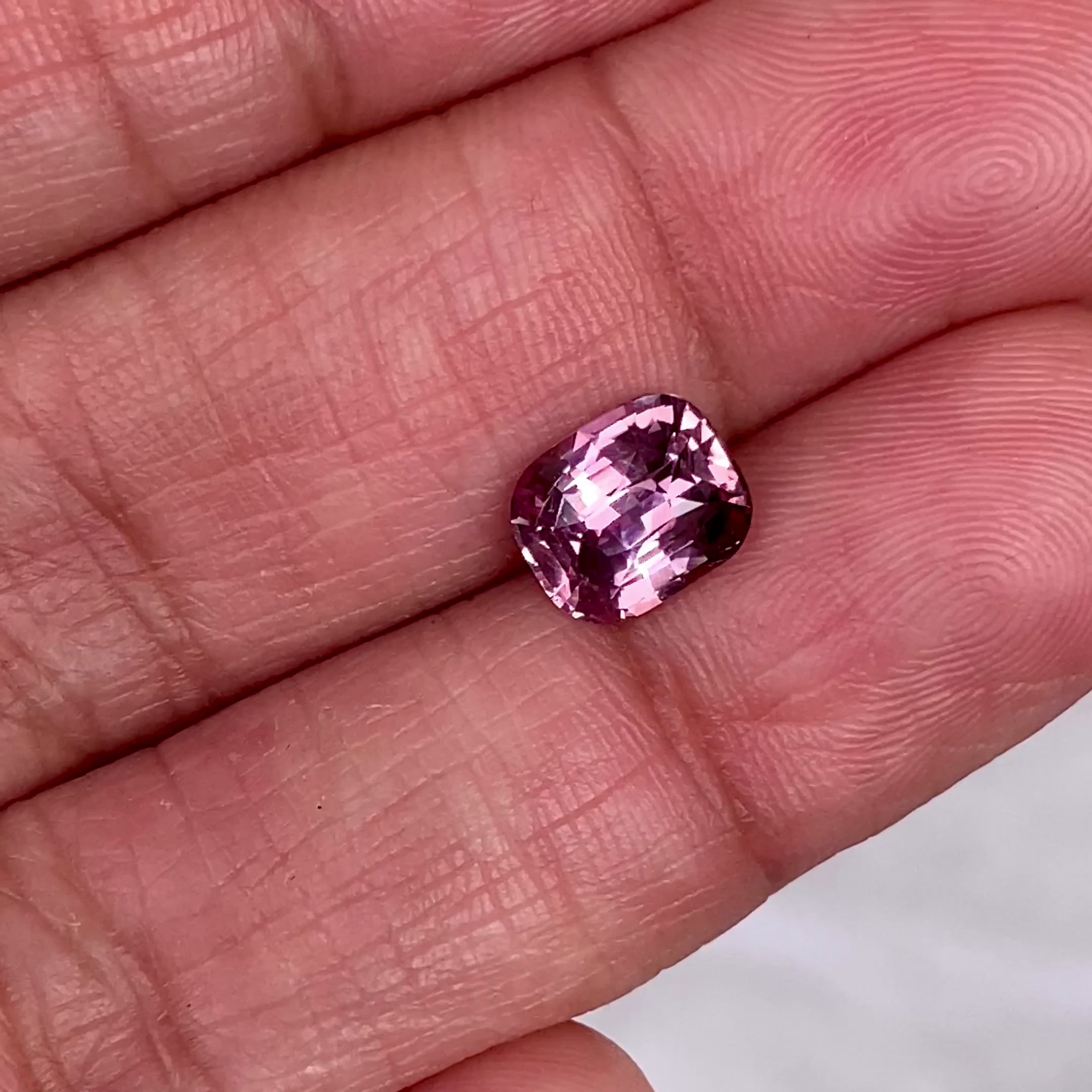 2.05 ct Orangish Pink Sapphire Cushion Shap Natural Heated Gems