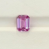 2.55 ct Dusky Pink Sapphire Emerald Cut Natural GIA Certified Unheated