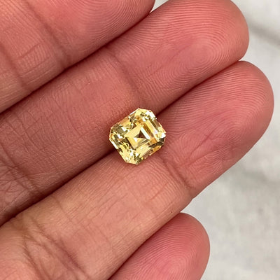 2.64 ct Yellow Sapphire Emerald Cut Natural Unheated Gems