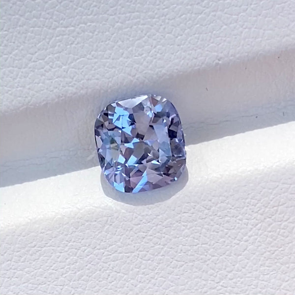 3.28 ct Periwinkle Blue Sapphire Cushion Natural Unheated