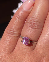 2.50 ct Pink Radiant Cut Sapphire GIA Unheated Gem