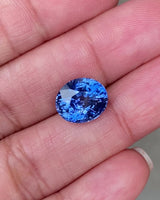 5.30 ct Vivid Medium Blue Sapphire Oval Heated GIA Certified