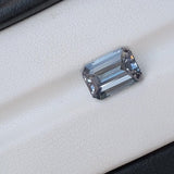 4.15 ct Ceylon Grey Sapphire Emerald Cut  Natural Heated