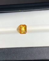 2.52 ct Yellow Radiant Cut Ceylon Sapphire Heated Gemstone
